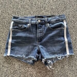 Banana Republic Shorts Women's 25 Mid Rise Side Stripe Cut Off‎ Premium Denim